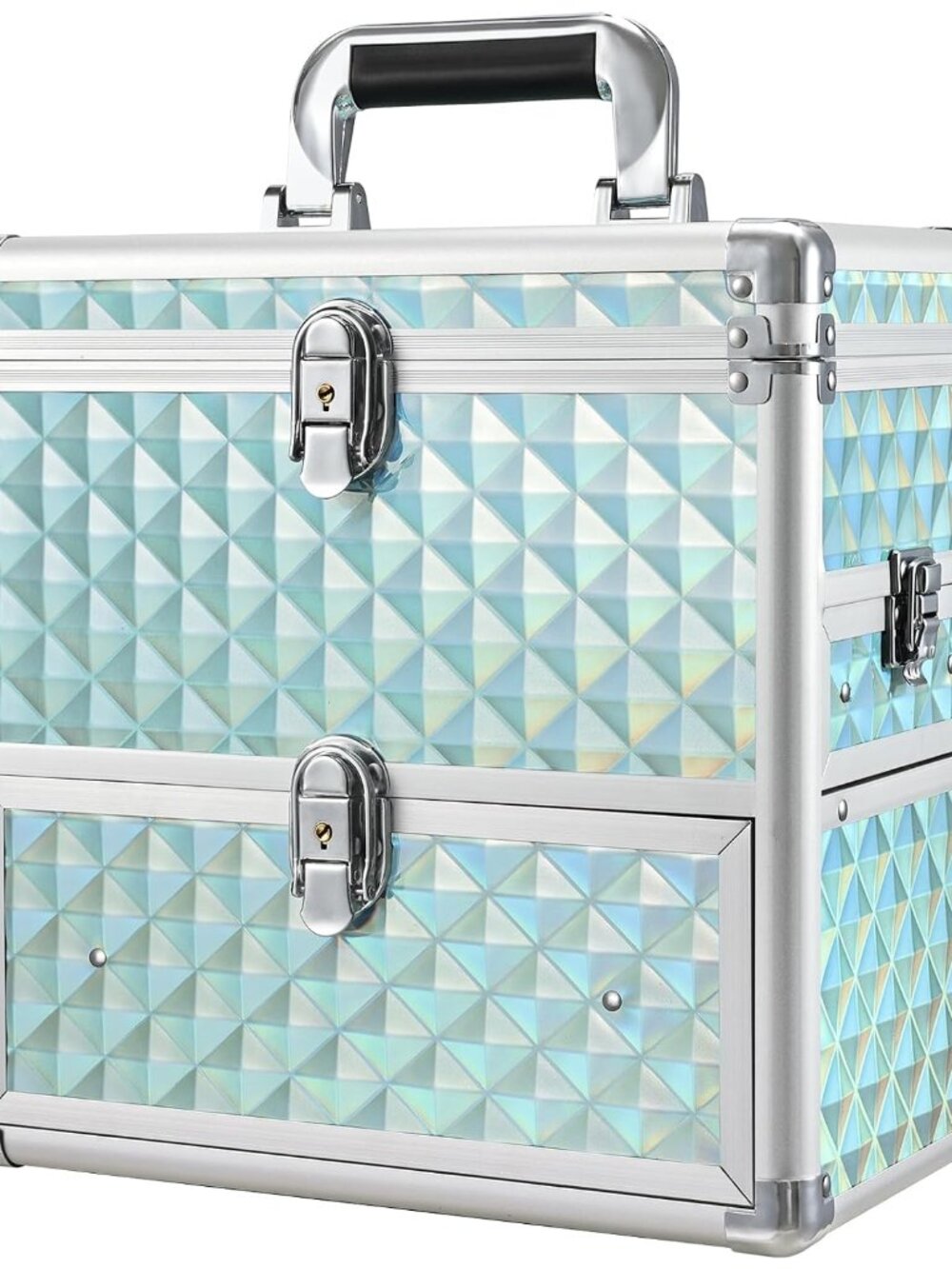 Extra Large Makeup Organizer Case Cosmetic Box Storage with Drawer Mirror Nail M